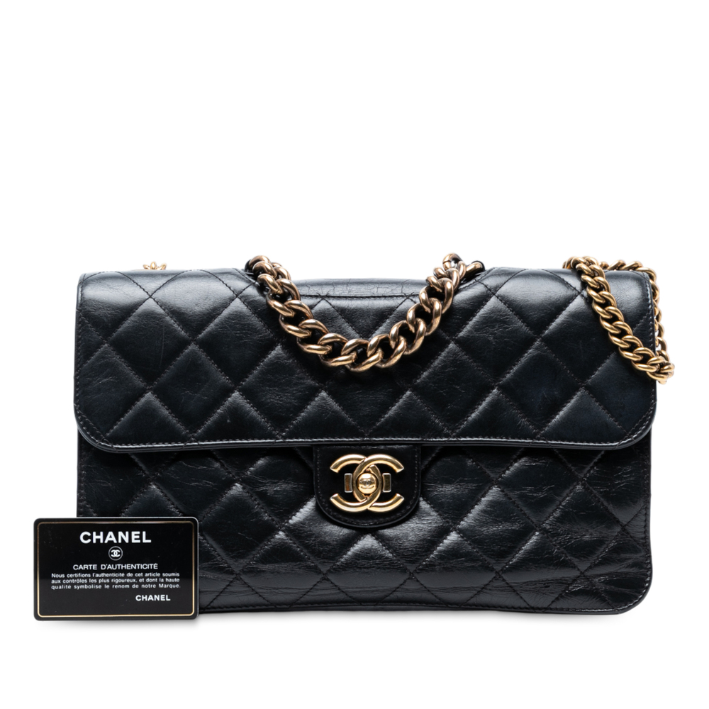 Pre-Loved Chanel Large CC Quilted Glazed Calfskin Perfect Edge Flap - Picture 8 of 8